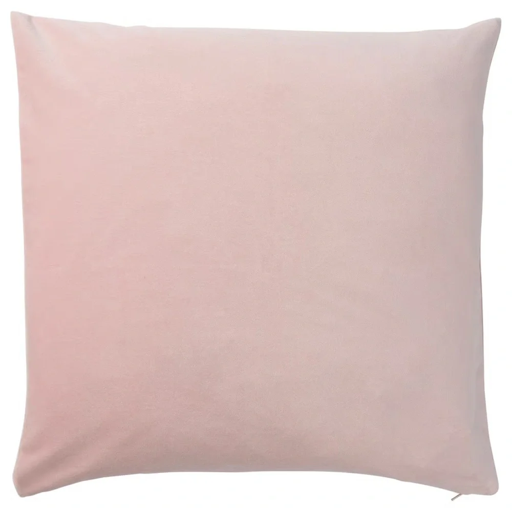 2 NWT IKEA Sanela Pillow Covers Pink 100% Cotton Velour Pastel Pink Cases